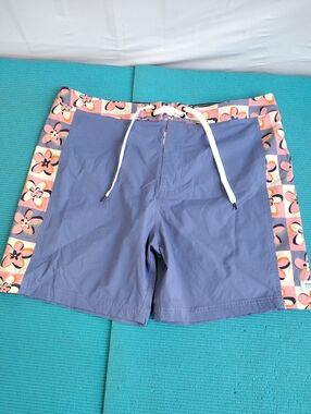 Banks Journal Men's Board Shorts Swim Trunks Floral Trim Size 36